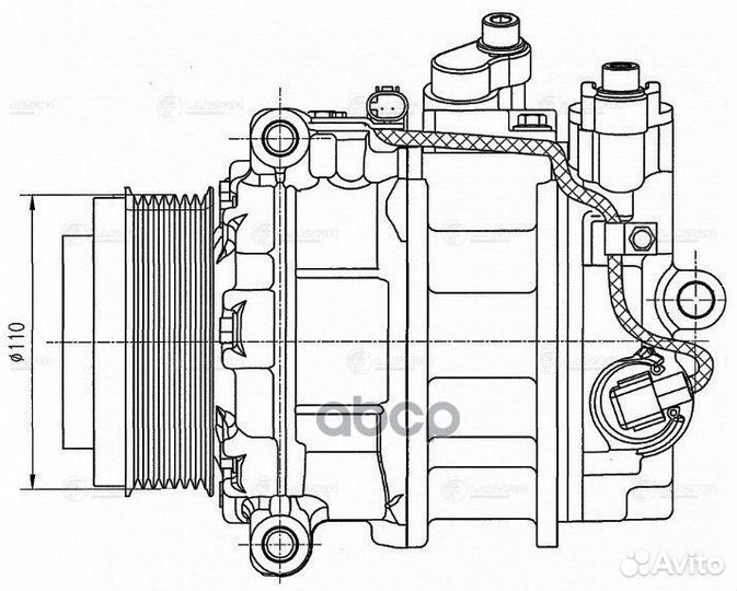 Компрессор кондиционера MB W203/211 CDI lcac 15