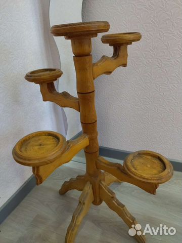 Подставка для цветов напольная деревянная