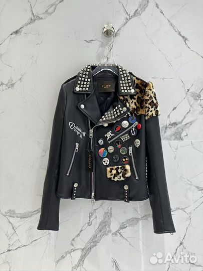 Кожаная куртка coach