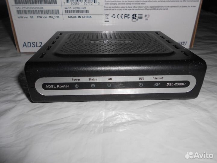 Роутер модем D-link adsl 2500U