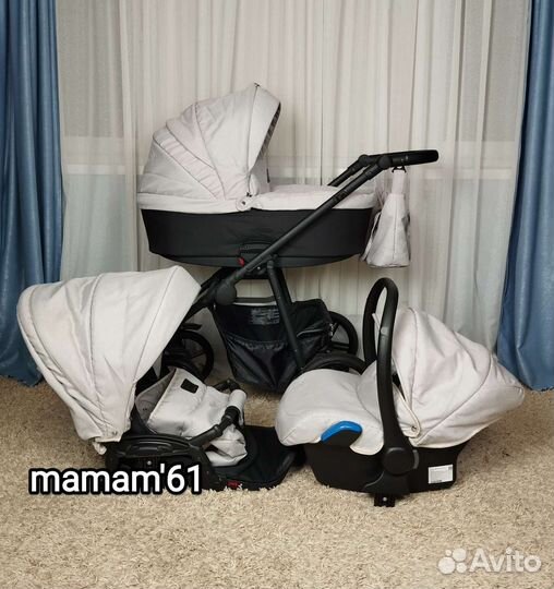 3 в 1 Picco (Camarelo) светло-серый отличное