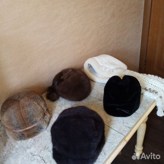 Шапка зимняя женская. Мех норка, мутон, белка. 56р