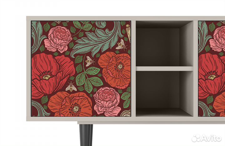 Тв-тумба T5 - Сатин - Poppy Garden