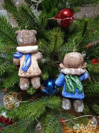 Ёлочные ватные игрушки 