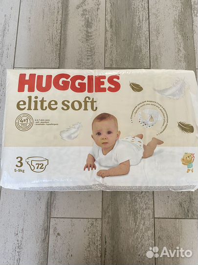 Huggies elite soft 3 новые подгузники