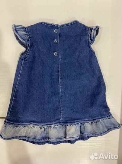Платье джинсовое для девочки 74р (6-9месяцев)