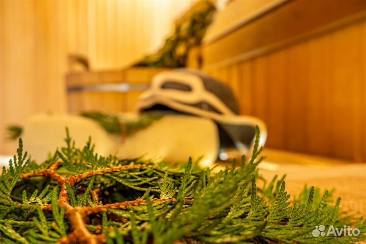 Русская баня на дровах с бассейном