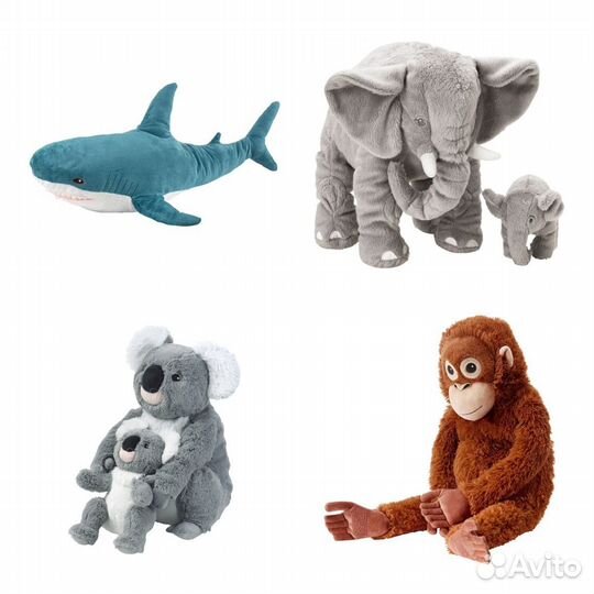 Мягкие игрушки оригинал из IKEA-13 моделей