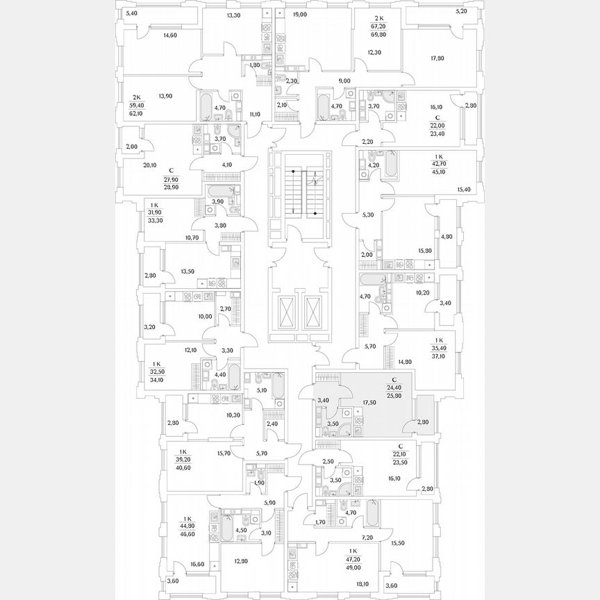 Квартира-студия, 25,8 м², 7/13 эт.