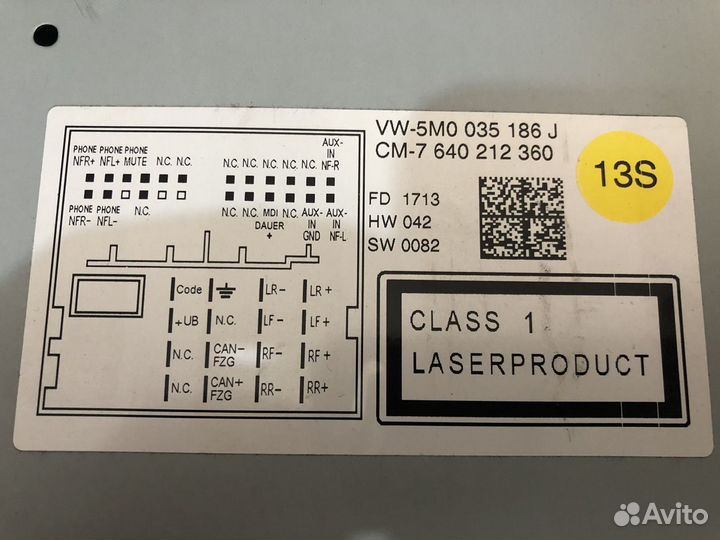Штатная Магнитола Фольцваген