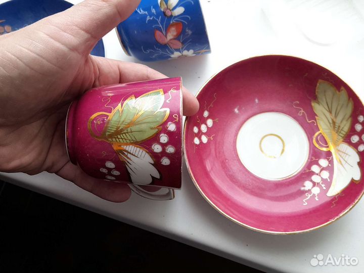 Антикварные чашки кузнецов