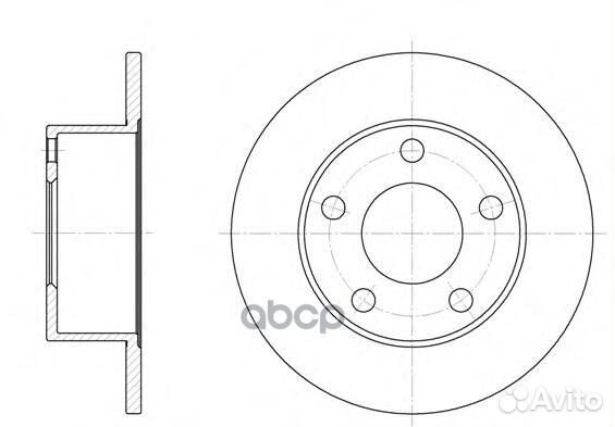 6123.00 диск тормозной заднийAudi 100/A6,VW Pa