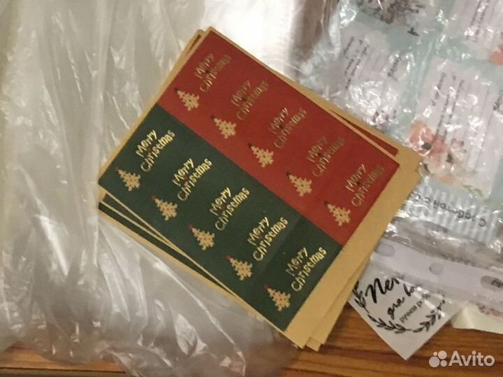 Наклейки новогодние,ручная работа,пена для ванны