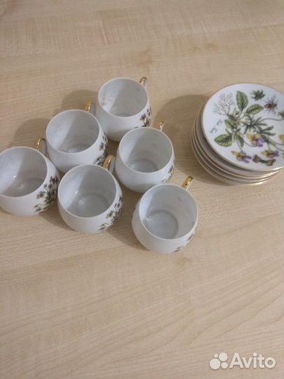 Набор чашка и блюдце на 6персон