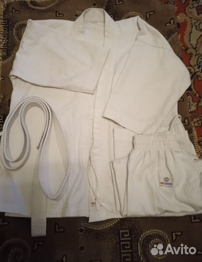 Кимоно детское рост 120см, 3 пояса в подарок