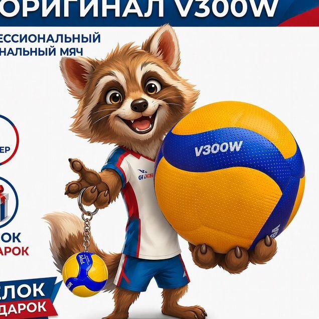 Волейбольный мяч mikasa V300W ориганал (новый)