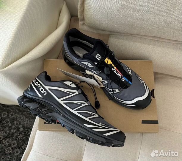 Кроссовки Salomon xt 6 gore tex термо silver gray