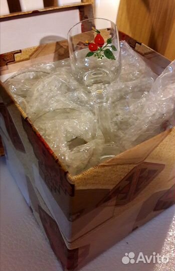 Набор рюмок - 6 штук, стекло - новые