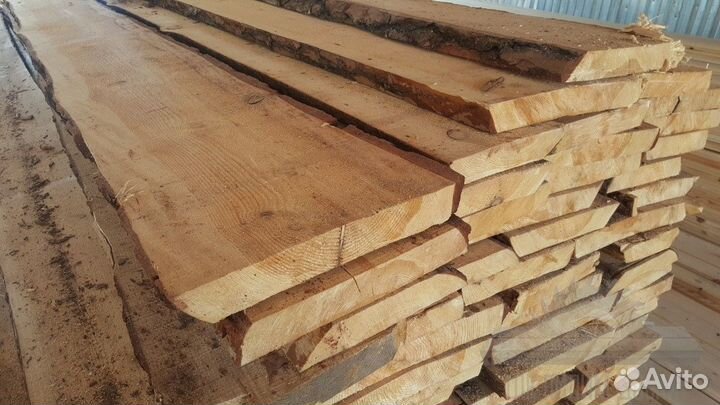 Доска необрезная лиственница, строганная. s-7379