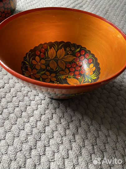 Тарелка хохлома СССР