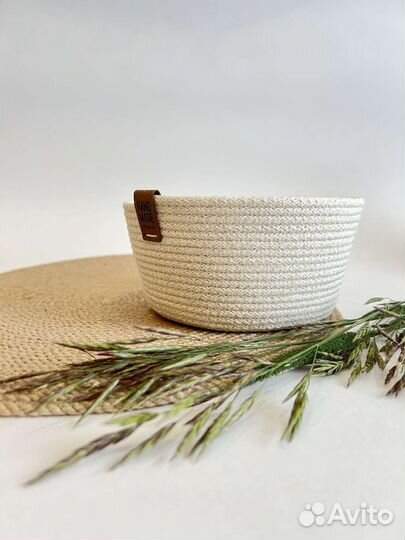 Корзина для интерьера из джута