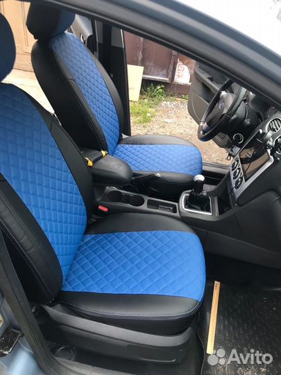 Чехлы Ford Focus Экокожа ромб Автопилот