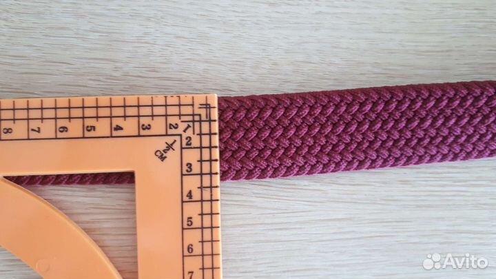 Ремень плетеный Бордовый