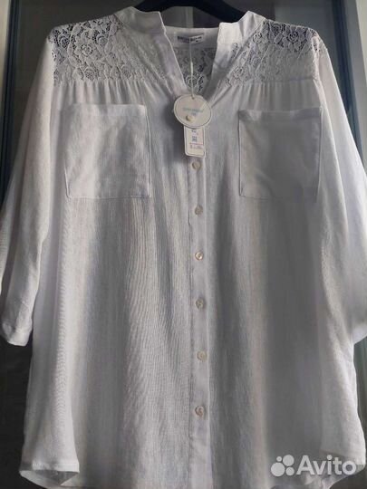 Блузон,рубашки белые,новые,размер 50-52
