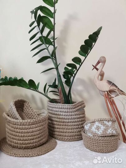 Корзина из джута