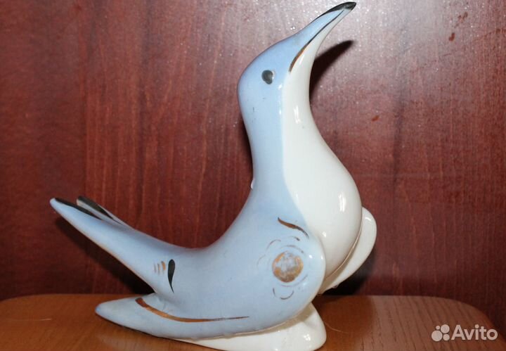 Фарфоровая статуэтка чайки. Гжель. Редкость