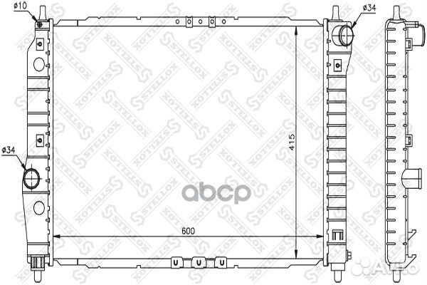1025341SX радиатор системы охлаждения Chevrole