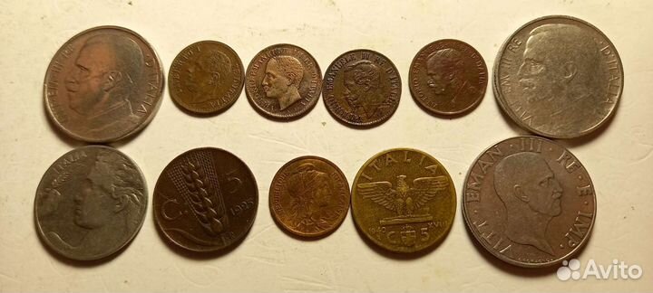 Старинные монеты Италии,Франции,колонии.;Экзотика