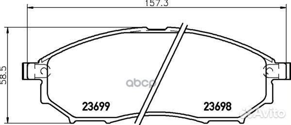 Колодки тормозные дисковые перед NP2059 NIS