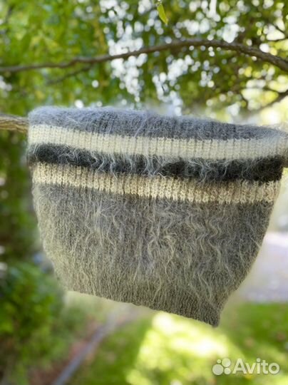 Шерстяной пояс вязаный для поясницы лечебный