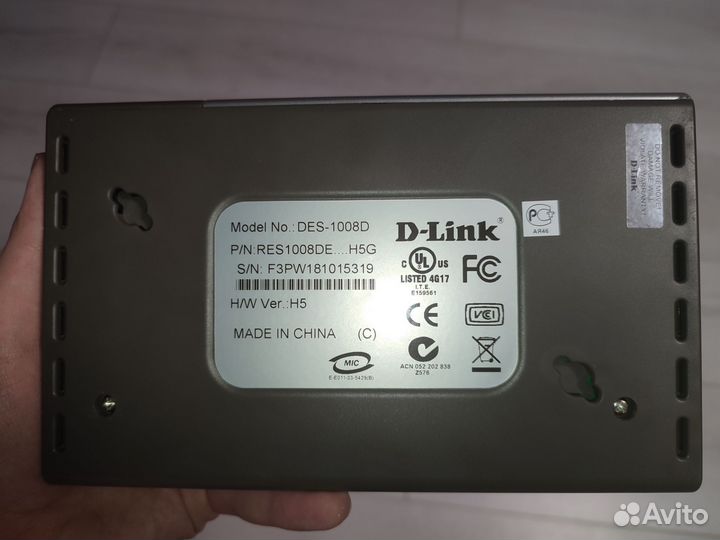 Коммутатор D-Link DES-1008D 8-Port