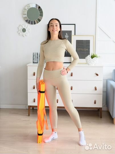 Спортивный коврик складной с лямками