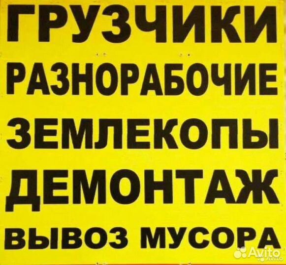 Грузчики разнорабочие