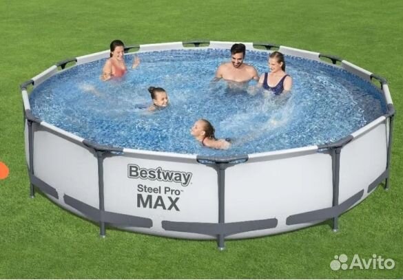 Каркасный бассейн Bestway 427x107+фильтр+лест+тент