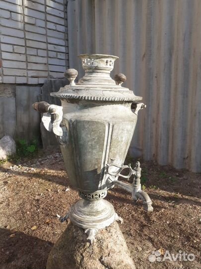 Самовар на дровах СССР латунный 10 л