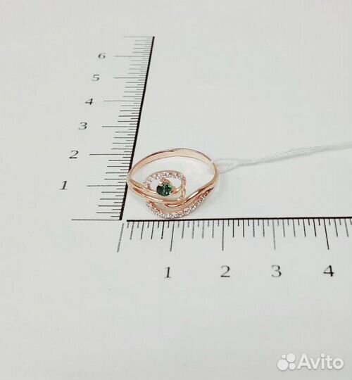 Золотое кольцо с камнем 17,5р