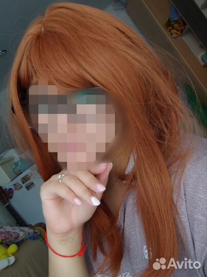 Парик на сетке рыжий