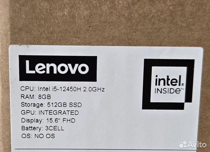 Ноутбук Lenovo IdeaPad, Core i5 12450H, 8/512