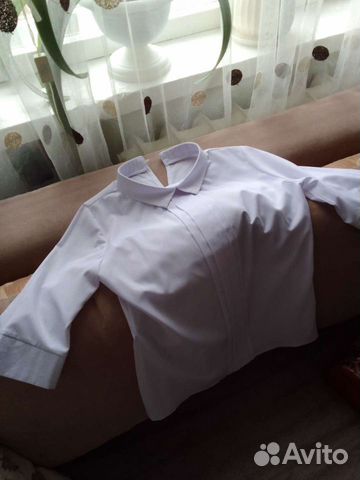 Блузка шелковая белая