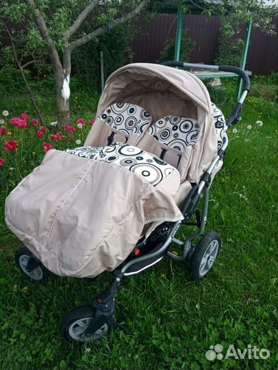 Коляска 3 в 1 Mikado для двойни