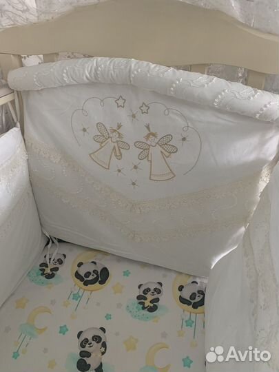 Балдахин и бортики в детскую кроватку