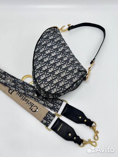 Сумка женская кроссбоди Dior Saddle текстильная