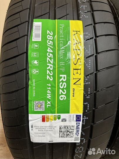 Kapsen RS26 Practical Max HP 285/45 R22 114Y