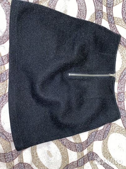 Юбка блестящая мини