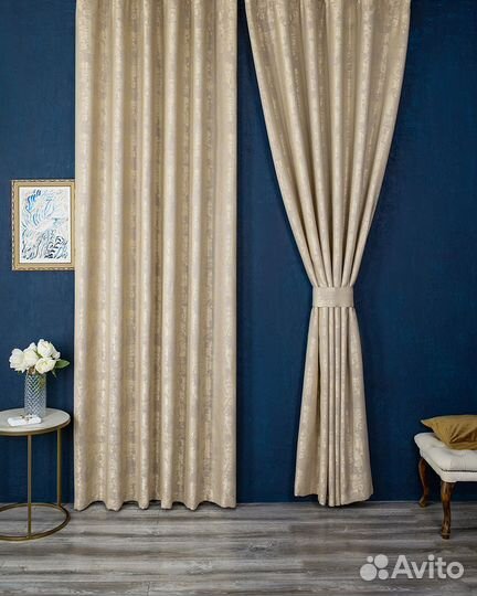 Шторы мрамор Зарина Золото