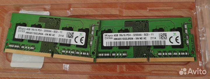 Оперативная память для ноутбука ddr4 8gb (2x4gb)